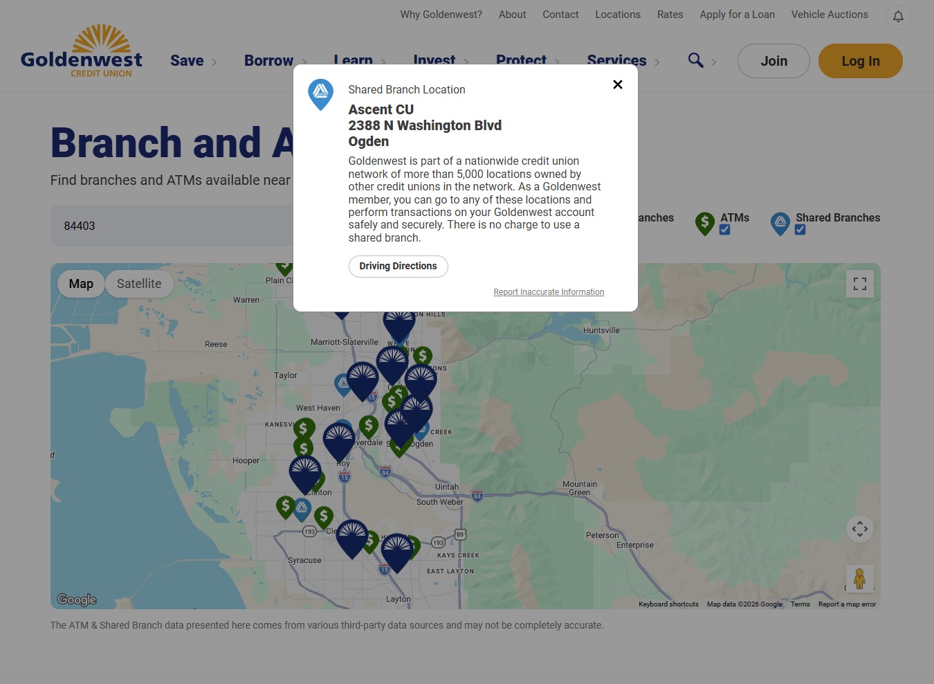 Shared Branch Details